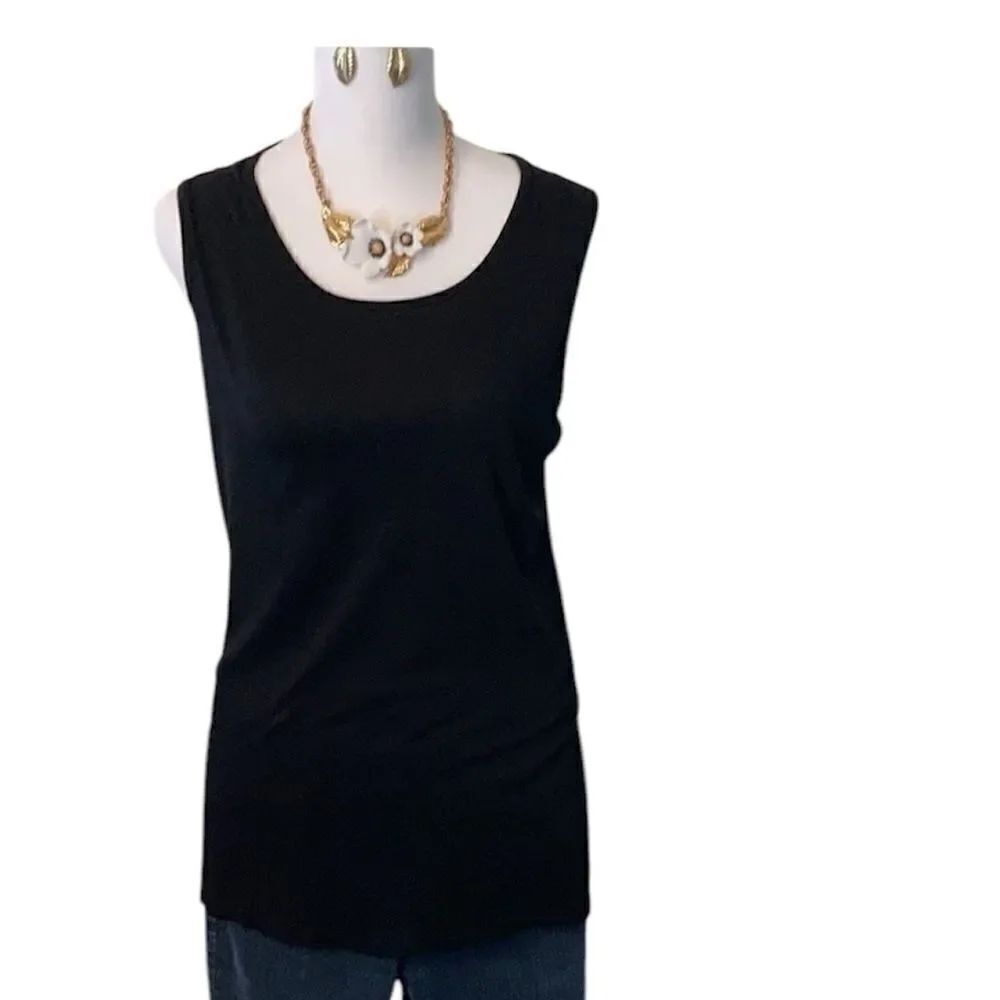 NWOT  Shana apparel size S/P black tunic tank top perfect closet staple